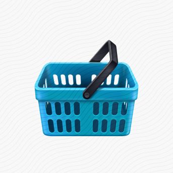 Shopping Basket Blue Empty Icon