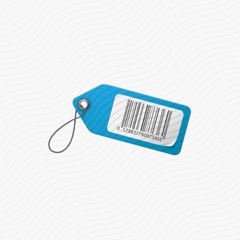 Tag Blue Barcode Icon
