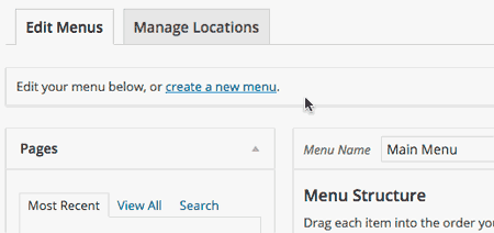 Assign menu to be used in the theme