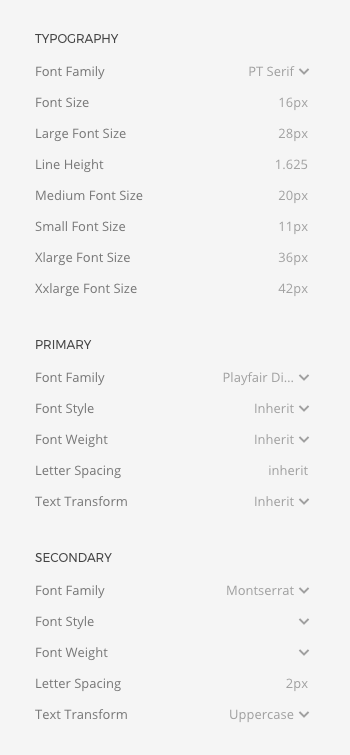 Font styles