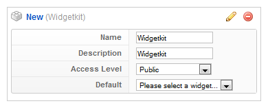 Parameter settings