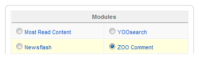 ZOO comment module