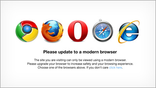 Warp6 Internet Explorer 6 Upgrade Page